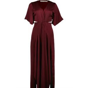 Bishop + Young Harper Cutout Maxi Dress Crimson Women’s Size S